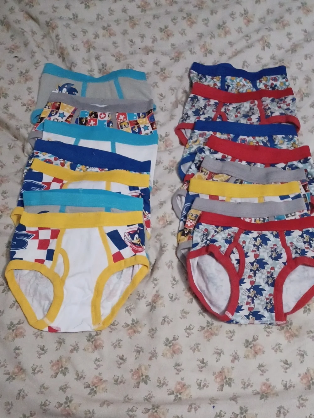 NEW Bundle Of 15 Sonic The Hedgehog Boys Briefs Underwear Size 8
